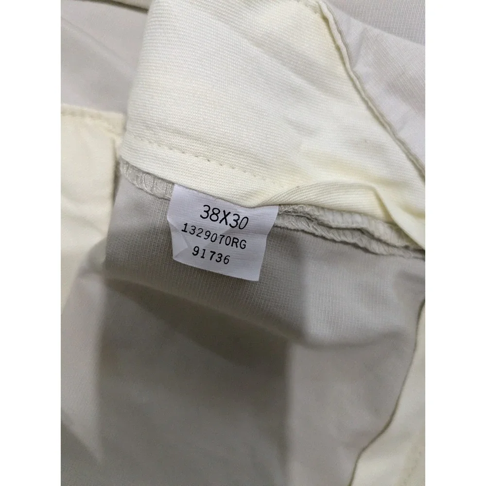 Polo Ralph Lauren Mens Pleated Chino Pants 38x30 Beige Cotton Cuffed NWT